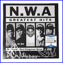 NWA Greatest Hits Vinyl Album Ice Cube Signed DJ Yella Autograph Beckett Rap