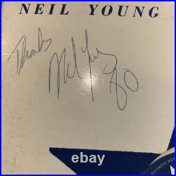 Neil Young Signed Autograph Album Vinyl Record LP Hawks & Doves with JSA COA