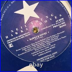 Neil Young Signed Autograph Album Vinyl Record LP Hawks & Doves with JSA COA