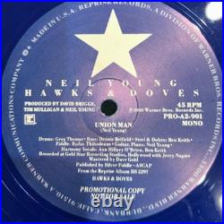 Neil Young Signed Autograph Album Vinyl Record LP Hawks & Doves with JSA COA