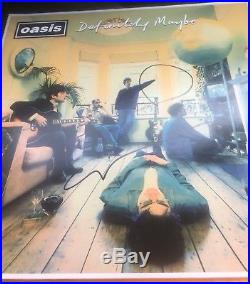 Noel Gallagher SIGNED Definetely Maybe LP Vinyl Album Oasis PROOF