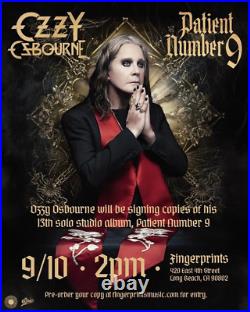 OZZY OSBOURNE SIGNED ALBUM with 2Multi-Colored Vinyl LPs Patient Number 9