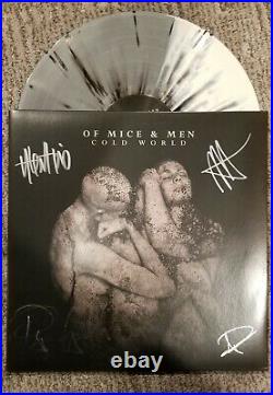 Of Mice And Men Cold World Signed Vinyl Album. Colored Vinyl
