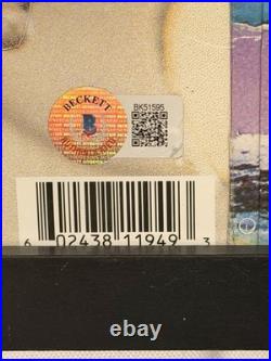 Olivia Rodrigo Signed Sour Vinyl Album Cover Beckett BAS COA Framed with Record