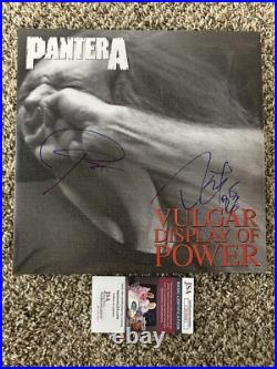Pantera Vulgar Display of Power Signed Autographed Vinyl Album JSA COA