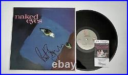 Pete Byrne Naked Eyes Signed Autograph Burning Bridges Vinyl Album Lp +jsa Coa
