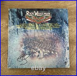 RICK WAKEMAN signed vinyl album JOURNEY TO THE CENTER OF THE EARTH 1