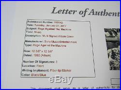 Rage Against The Machine Sony Music 1992 signed vinyl record album JSA COA