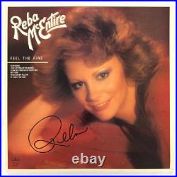 Reba McEntire Signed Autograph Album Vinyl Record Feel the Fire with Beckett COA