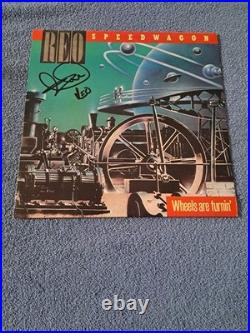 Reo Speedwagon Signed By Kevin Cronin Wheels Are Turnin' Vinyl Album Jsa Coa
