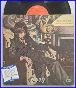 Rod Stewart Autographed Album Beckett Bas Coa Signed Record Vinyl Never A Dull