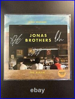 SIGNED Jonas Brothers The Album Vinyl LP Record with Poster COA #SC98402