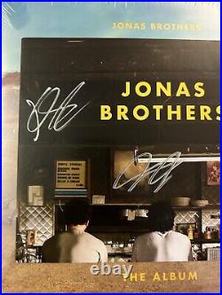 SIGNED Jonas Brothers The Album Vinyl LP Record with Poster COA #SC98402