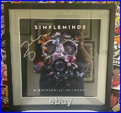 SIMPLE MINDS Direction Of The Heart AUTOGRAPHED SIGNED VINYL ALBUM FRAMED