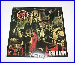 SLAYER KERRY KING TOM ARAYA SIGNED'REIGN IN BLOOD' VINYL ALBUM RECORD LP withCOA