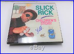 SLICK RICK Hip Hop Legend Signed + Framed Children's Story Vinyl Record Album