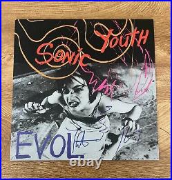 SONIC YOUTH signed vinyl album EVOL THURSTON MOORE & KIM GORDON 1