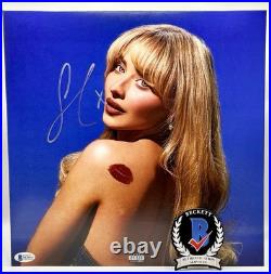 Sabrina Carpenter Beckett Autographed Vinyl Short n' Sweet LP Light Sky Blue