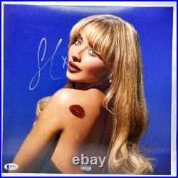 Sabrina Carpenter Beckett Autographed Vinyl Short n' Sweet LP Light Sky Blue