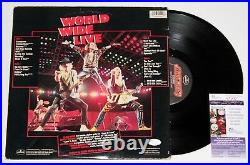 Scorpions Signed World Wide Live Lp Vinyl Record Album Band Klaus Auto +jsa Coa