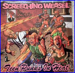 Screeching Weasel TEEN PUNKS IN HEAT (Panic Button) 2000 LP Autographed! New