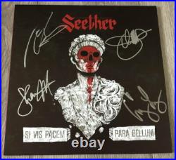 Seether Signed Autograph Si Vis Pacem, Para Bellum Vinyl Album Shaun Morgan +3