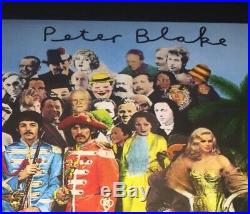Signed Peter Blake Sgt Pepper Album Vinyl Record 3 Autographs Rare The Beatles