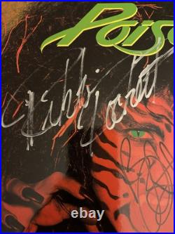 Signed Poison Open Up And Say Ahh Album Vinyl Rare