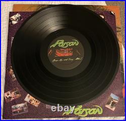 Signed Poison Open Up And Say Ahh Album Vinyl Rare