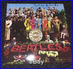 Sir Peter Blake Signed The Beatles Sgt Peppers 50th Anniversary Vinyl Album Rare