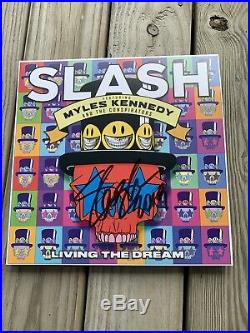 Slash Signed Vinyl Record Album Living The Dream Autographed Guns N Roses Lp