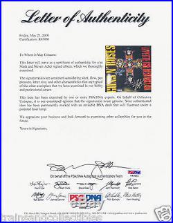 Slash & Steven Adler Signed Appetite For Destruction 12 Vinyl Album Psa/dna Gnr