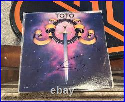 Steve Lukather Signed Toto Self Titled Vinyl Album Record Autographed Bas Coa