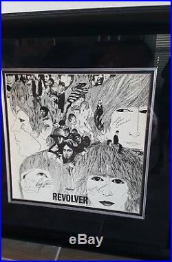 THE BEATLES SIGNED REVOLVER ALBUM VINYL LP WithCOA framed