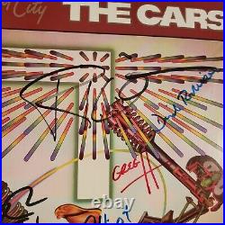THE CARS signed lp vinyl album HEARTBEAT CITY with Ben Orr Rick Ocasek