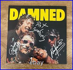 THE DAMNED signed vinyl album DAMNED DAVE, RAT & CAPTAIN 1