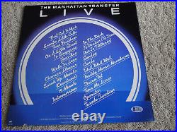 THE MANHATTAN TRANSFER SIGNED Autographed Vinyl LIVE RECORD Album BECKETT LOA