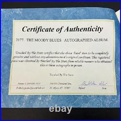 THE MOODY BLUES Band SIGNED Long Distance Voyager Vinyl Album LP COA x4 Framed