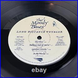THE MOODY BLUES Band SIGNED Long Distance Voyager Vinyl Album LP COA x4 Framed