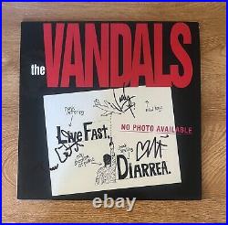 THE VANDALS signed vinyl album LIVE FAST, DIARREA JOE, JOSH & WARREN