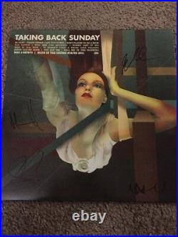 Taking Back Sunday Self Titled Signed Record Vinyl Album Adam Lazzara + 3