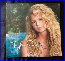 Taylor Swift Autographed Debut Turquoise Vinyl Lp Album Psadna Ae83489