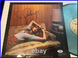 Taylor Swift Signed Midnights Moonstone Blue Vinyl Album with HEART Framed PSA/DNA