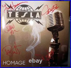 Tesla Homage 2LP Red Vinyl Signed Gatefold Album Autographed By 5 Members JSA