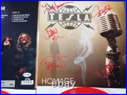 Tesla Homage 2LP Red Vinyl Signed Gatefold Album Autographed By 5 Members JSA