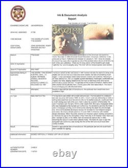 The Doors Debut Album Signed All 4 Morrison Manzarek Krieger Densmore