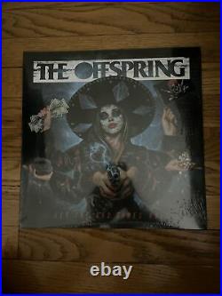 The Offspring Let The Bad Times Roll White Vinyl LP & Signed 11x11 Album Flat