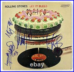The Rolling Stones Band x4 Signed Autograph Album Vinyl Record LP with JSA COA