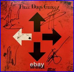 Three Days Grace Matt, Neil, Barry & Brad Signed Autographed Vinyl Album Jsa Coa