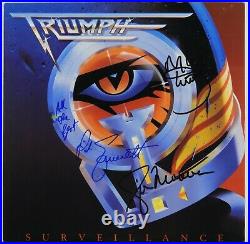 Triumph JSA Signed Autograph Album Record Vinyl Fully Signed Rik Emmett +